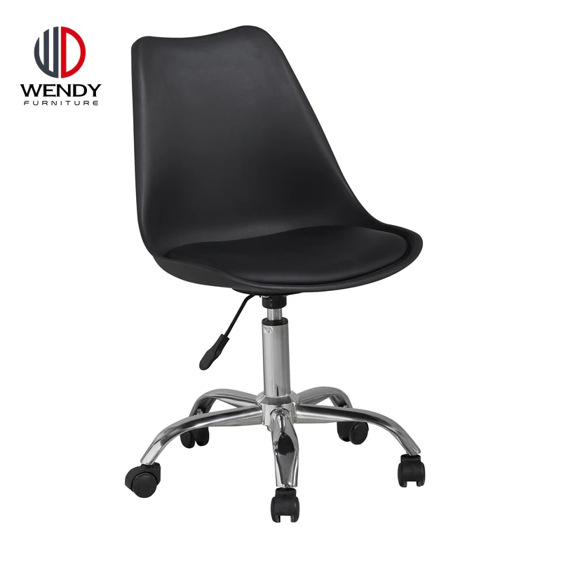 simple design swivel chair with plastic seat
