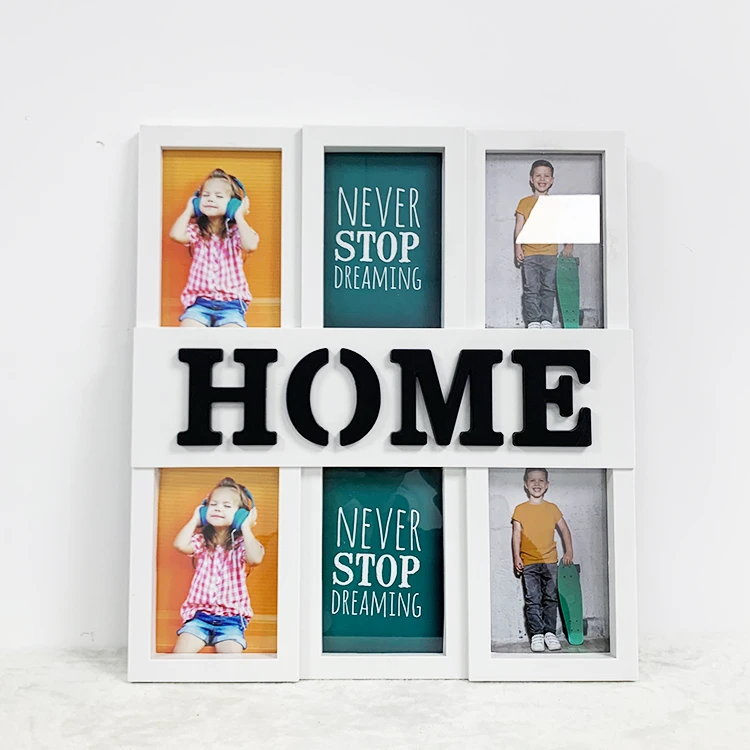 Simple modern  wall display photo frame horizontal and vertical plastic picture frame