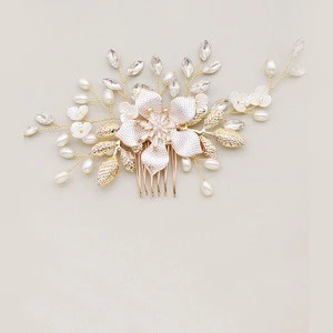 SIYWINA Factory Price Fashion Flower Bridal Accessories Elegant Rhinestone Wedding Hair Jewelry Clip