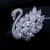 Import SJ0012271 Custom Luxury Upscale Pure White Cubic Zirconia Beautiful Noble White Swan Korea Brooch from China