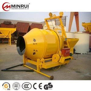 Small Pinion Gear Pull Behind JZC350 Mobile Self Loading Concrete Mixer