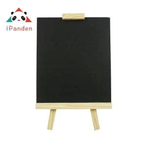 Small Sketch Board Blackboard Pine Wood Easel Chalkboard Table Number Stand Wooden Memo Black Board Writing Boards