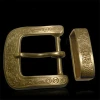 solid brass 40mm carved embossleather belt buckle DIY metal craft accessories 2pcs parts/set