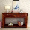 Solid Wood Console Table in Honey Oak Finish