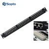 Sopto fiber optic equipment odf 19 inch 24 port cat6 fiber optic splitter patch panel