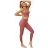 SP44 Custom Women Yoga Tops Leggings Pants Sets  Fitness Sets Slim Sexy Sport Bra Set