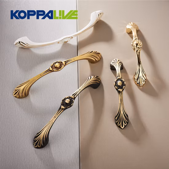 Brass Hardware Supplier Copper Furniture Golden Mirrored Kitchen Handle for Cabinet and Drawer
