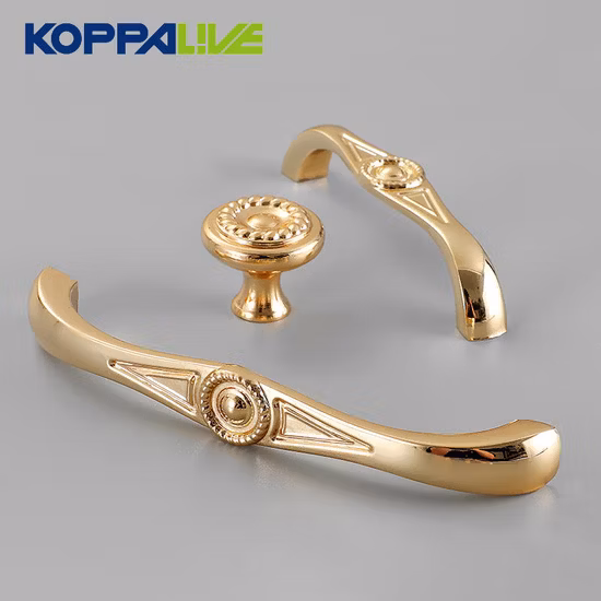 Koppalive China Polished Solid Brass Office Furniture Wardrobe Door Dresser Drawer Pulls Kitchen Cabinet Handles for Kids