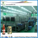 Spray type glass jar tunnel pasteurizer