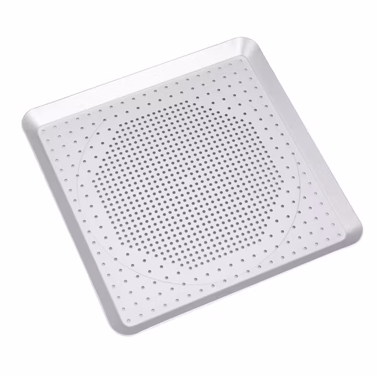 Square Aluminum Anodizing Surface Perforated Thin Crust Pizza Pan