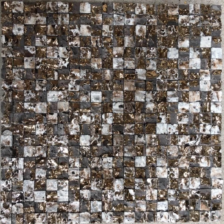 square  lava mosaic stone tile for wall decoration