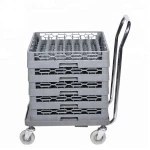Square shape 25 / 64 grids PP plastic dish rack in hotel kitchenware