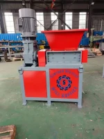 ST-300  double shaft used mobile hard disk drive shredder machine plastic crusher machine