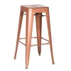 stackable backless wood seat marais counter metal vintage industrial bar stools