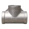Stainless Steel Clamped 304 Drinking Water Sanitary Grade Thin Wall Internal Thread Tee Joint Pipe Tube Pipe Fittings