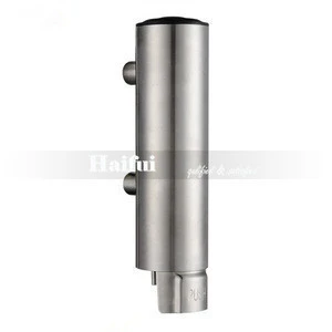 Stainless steel cylinder liquid soap dispenser, bath foam dispenser