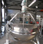 Stainless Steel Factory Price thermal oil heating jacketed reaction kettle industrial cooking pot with mixer liquid hand soap