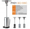 Stainless STEEL gas flame patio heaters