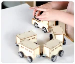 STEM DIY Kit Toys Train Electric Educational Science Experiment Kids Technology Electronic Construction Project for Children Boy