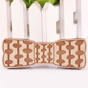 Stock Wedding Party Mens Gift Wood Bow Tie