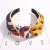 Import Stripe ribbon hair clip with bee embroidery Korean wide edge knot headband women&#x27;s wide satin headbands fashion hair accessories from China
