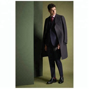 stylish made to measure mens wearing overcoat with wool and cashmere fabric