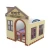 Import Super Market Playhouse New design indoor wooden role play game house colorful and fashion playhouse from China