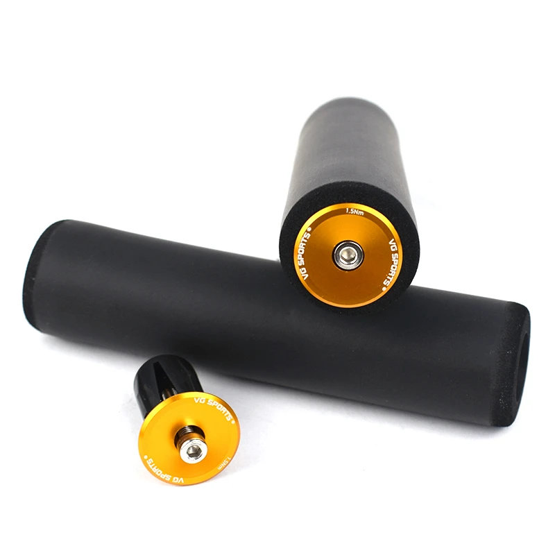 Super Soft Bicycle Handle Bar Grips Cycling Bike Grips Silicone Anti-slip Handlebar Anti-skid Shock-absorbing with End Plugs