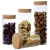 Import Supply All Sizes Clear Storage Round Glass Jar With Cork Lid from China