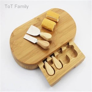 Support Custom Charcuterie Board and Cheese Tools, Cheese and Meat Board Bamboo Cheese Board Set