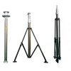 Telescopic hand operated lighting tower for vehicle mounted and tripod installation