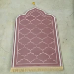Thicken Qibla Blanket with Arabic Muslim Qibla Southeast Asian Crystal Velvet Carpet Print Novelty Tassel Floor Mat Pray Mat
