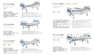 Three function Hospital Bed with iv pole ABS Headboard fast deliver