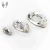 Import Top quality 2 holes 7 * 21 mm water drop silver foiling flat back rhinestone shoe connector patterns,rhinestone making machine from China