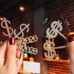 Trade Assurance Wholesale Hair Accessories Custom Hairpin English Letter Hair Clip HUSTLE words BB Clip for women