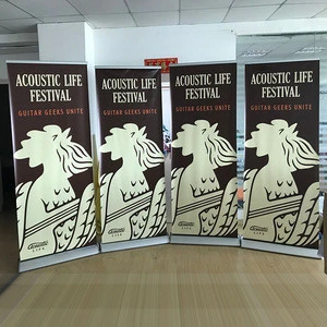 trade show exhibition pull up retractable roll up banner stand with custom logo print