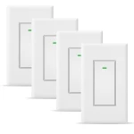 Tuya App Controlled Smart Home Automation Smart Light Wall Switch Tempered Glass Panel Touch Light Switch  Touch Switch
