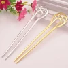 U Shape Hairpin Vintage Double Pin Fork Style Hair Pins LOW MOQ