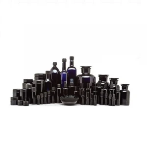 ultra black ultraviolet glass reagent bottle medical Apothecary Bottle