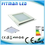 Ultra-thin flat ceiling/wall surface mounted lamp 18W square glass LED Downlight