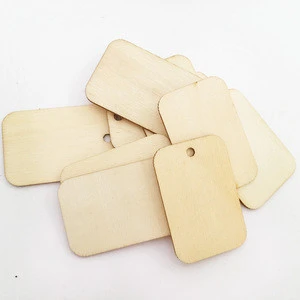 Unfinished Wood Board 100Pcs Blank Natural Slices Wood Square for DIY Crafts Painting Tiles Coasters Pyrography Decor