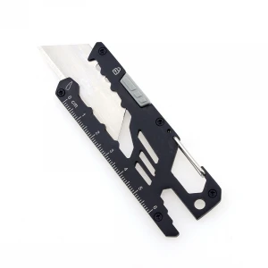 Unique Design Multifunction Outdoor Retractable Edc Golden Utility Cutting Knife Mini Paper Cutter Knife
