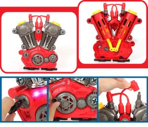 Unique Diy Mechanical Pretend Play Model Toy Steam Engine for Children