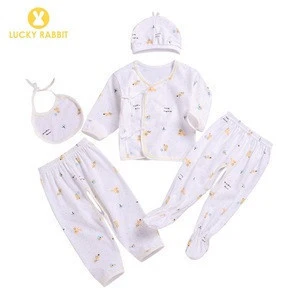 Unisex Infant Baby Boy Girls Romper Set Baby New Born Clothes Newborn Clothing 5 Piece Baby Newborn Gift Set