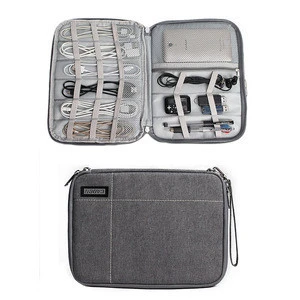 Universal Cable Organizer Electronics Accessories Case Travel Portable Carry on Bag for Various USB Phone Computer iPad Charger
