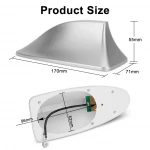 Universal Car Shark Fin Antenna Radio Aerials FM AM Signal Protective Aerial cars Styling Car Roof Decoration Sticker Base