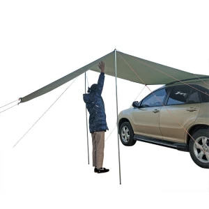 Universal Car Side Awning Rooftop Tent Sunshade Outdoor Camping Travel Green