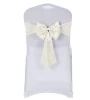 universal fitted white spandex satin wedding chair sashes for sale