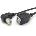 Up Angled USB B Extension Cable