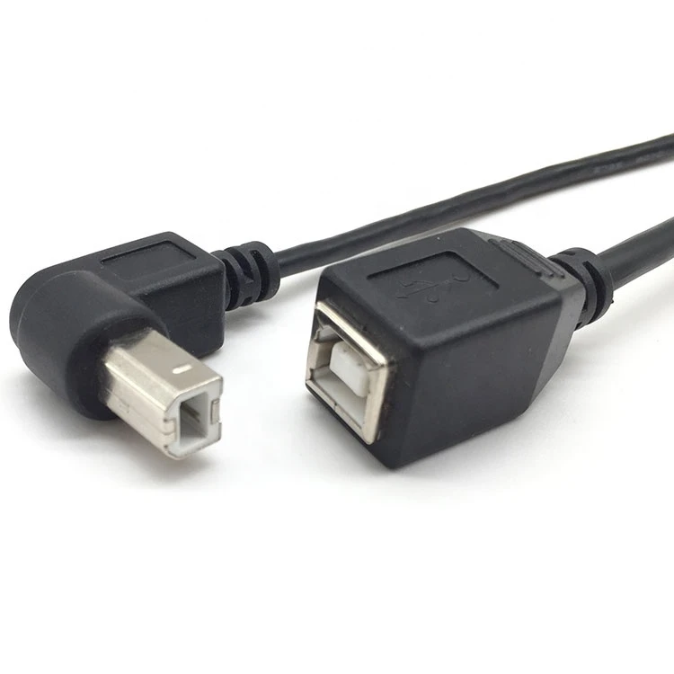 Up Angled USB B Extension Cable